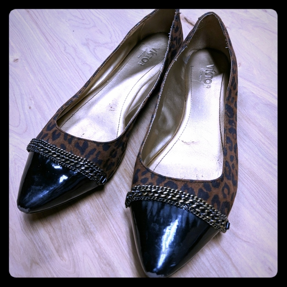 Leopard Print Point Toe Flats